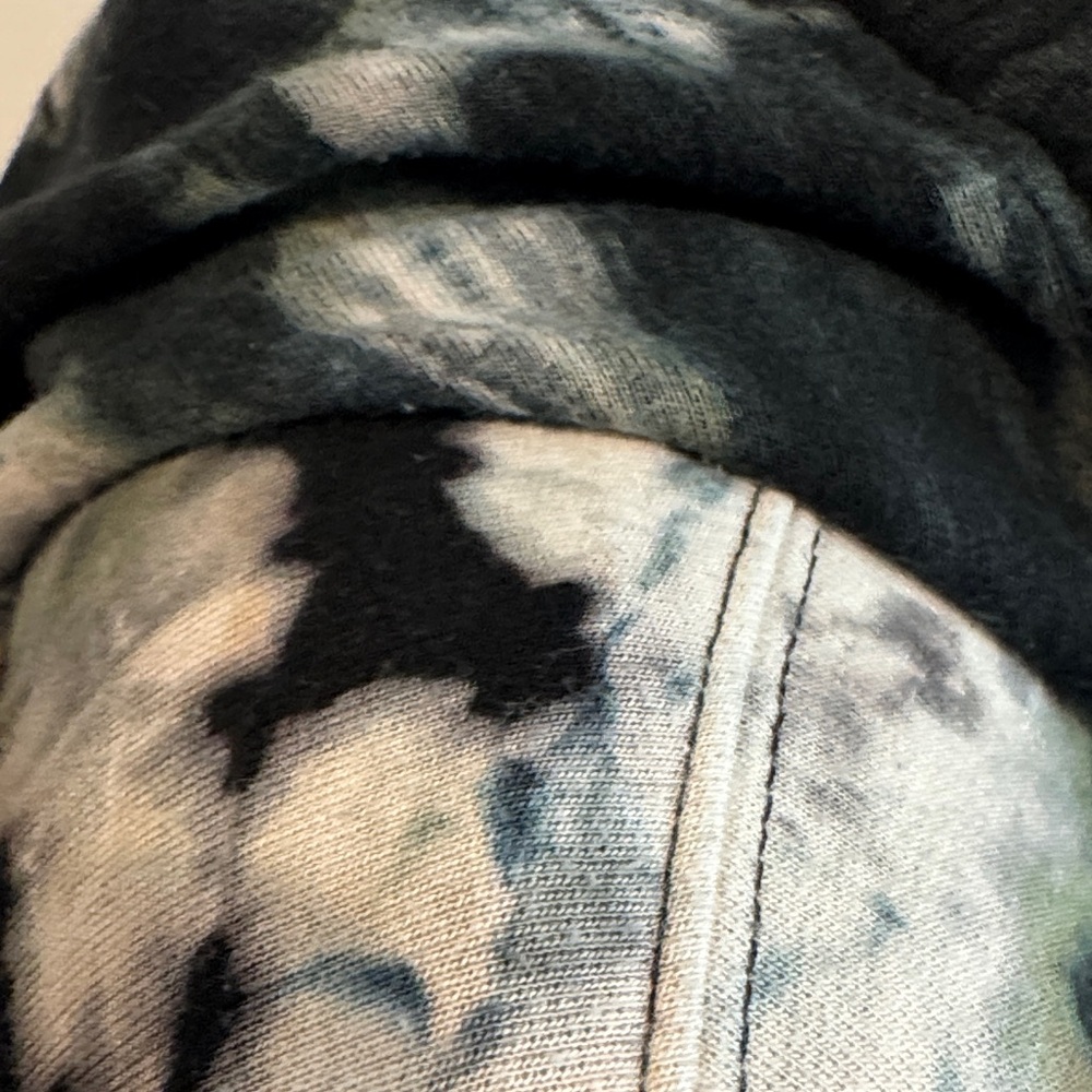 Vintage Havana Tie-Dye Pullover Hoodie in Black,Green,Cream & Rust Brown Size -M - Picture 15 of 16